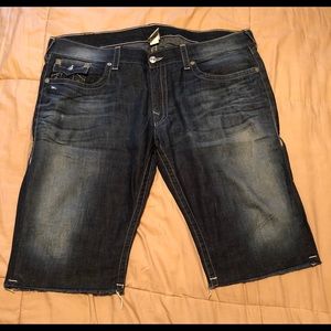 True Religion jeans cut off shorts